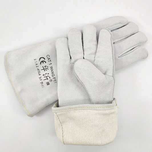 246 # Guanti isolanti in pelle a due strati resistenti all'usura Guanti per saldatore per saldatura ad alta temperatura Protezione da lavoro in pelle, Dimensioni: 34 * 16 cm, 246# - Novalix Store
