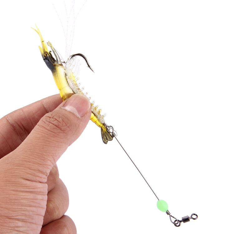 Esche da Pesca Artificiali Gamberetto Luminoso 7 cm - Gancio Incluso,