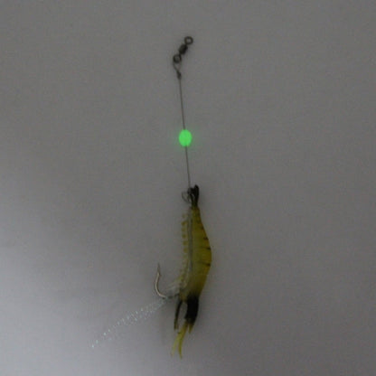 Esche da Pesca Artificiali Gamberetto Luminoso 7 cm - Gancio Incluso,