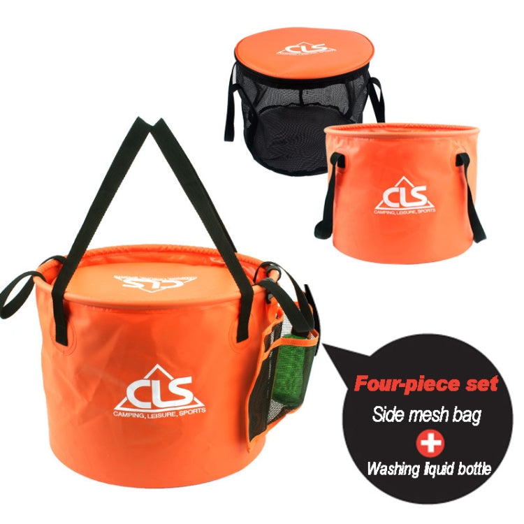 borsa-per-attrezzatura-da-pesca-da-campeggio-con-cestino-di-scarico-doppio-pieghevole-per-esterno-in-pvc-30l-4-in-1 - immagine 4