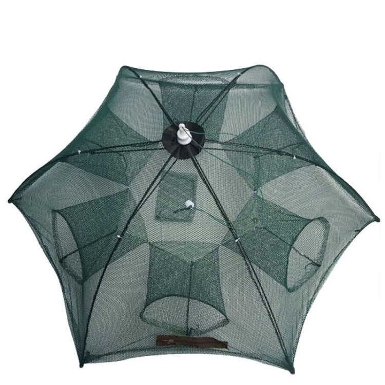 Rete da pesca pieghevole automatica a 6 fori, trappola per gamberetti, granchi, pesciolini, rete da pesca in nylon, 6 Holes
