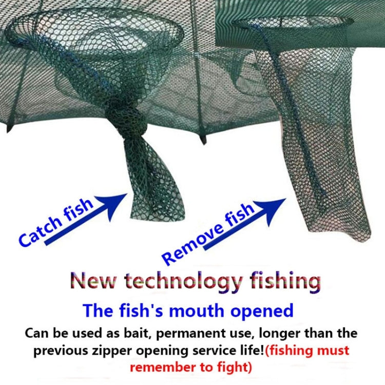 Rete da pesca pieghevole automatica a 6 fori, trappola per gamberetti, granchi, pesciolini, rete da pesca in nylon, 6 Holes