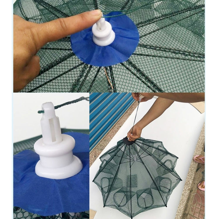 Rete da pesca pieghevole automatica a 6 fori, trappola per gamberetti, granchi, pesciolini, rete da pesca in nylon, 6 Holes