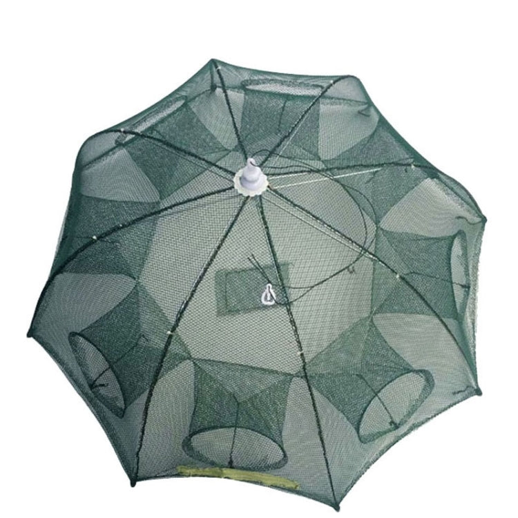 attrezzatura-da-pesca-con-rete-da-pesca-pieghevole-automatica-a-8-fori-in-nylon-per-gamberetti-granchi-pesciolini-trappola-per-pesci-8-holes - immagine 1
