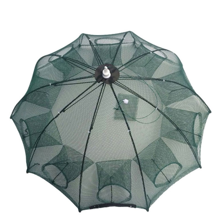 attrezzatura-da-pesca-con-rete-da-pesca-pieghevole-automatica-a-10-fori-in-nylon-per-gamberetti-granchi-pesciolini-trappola-per-pesci-10-holes - immagine 1