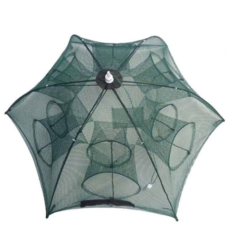 attrezzatura-da-pesca-con-rete-da-pesca-pieghevole-automatica-a-12-fori-in-nylon-per-gamberetti-granchi-pesciolini-trappola-per-pesci-12-holes - immagine 1