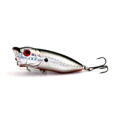 HENGJIA Esche da pesca popper artificiali Esche da pesca ecologiche con ganci, Lunghezza: 6,5 cm, Consegna colore casuale, Length: 6.5cm