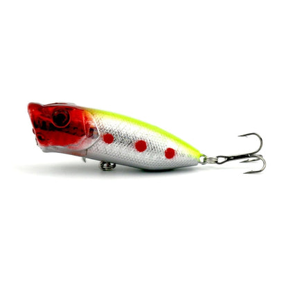 HENGJIA Esche da pesca popper artificiali Esche da pesca ecologiche con ganci, Lunghezza: 6,5 cm, Consegna colore casuale, Length: 6.5cm