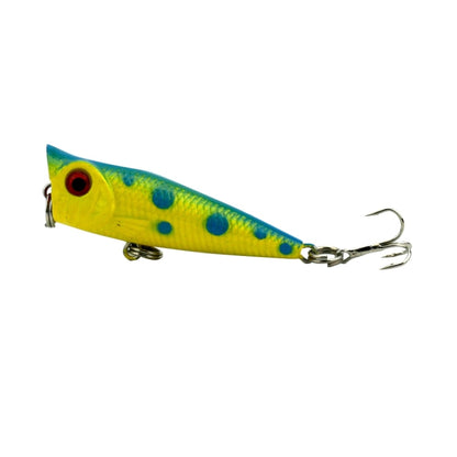 HENGJIA Esche da pesca artificiali Popper Esca da pesca bionica con ganci, Lunghezza: 5 cm, Consegna colore casuale, Length: 5 cm