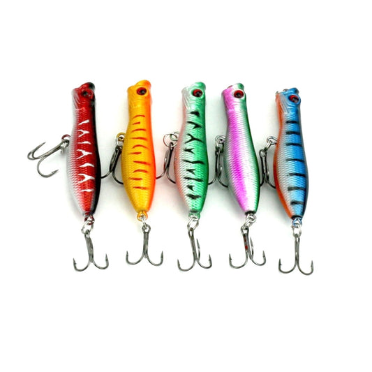 HENGJIA Esche da pesca artificiali Popper Esche da pesca bioniche con ganci, Lunghezza: 6 cm, Consegna colore casuale, Length: 6 cm