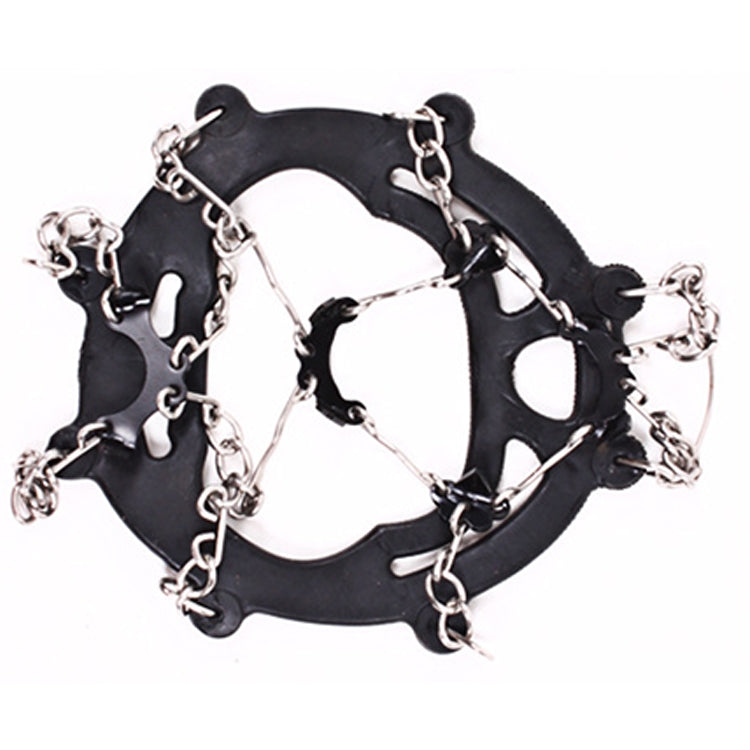Un paio di coperture per scarpe da arrampicata con catena antiscivolo per ghiaccio da 8 denti, 8 Teeth Black, 8 Teeth Orange