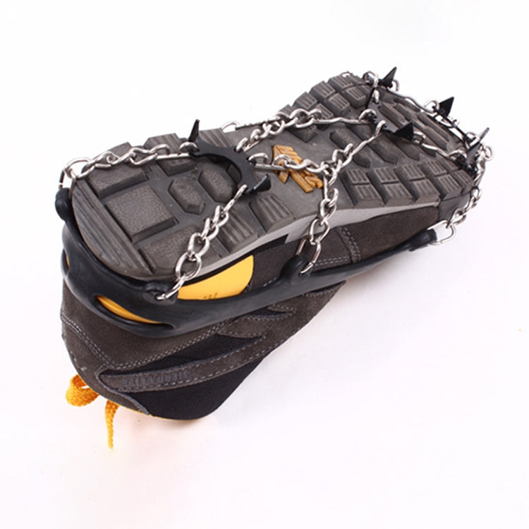 Un paio di coperture per scarpe da arrampicata con catena antiscivolo per ghiaccio da 8 denti, 8 Teeth Black, 8 Teeth Orange