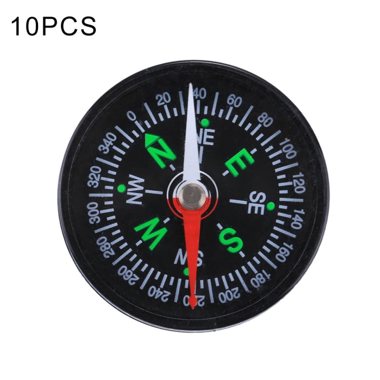 Set di 10 bussole in plastica da 40 mm per escursionismo e campeggio