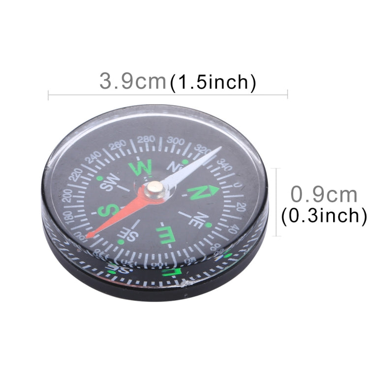Set di 10 bussole in plastica da 40 mm per escursionismo e campeggio