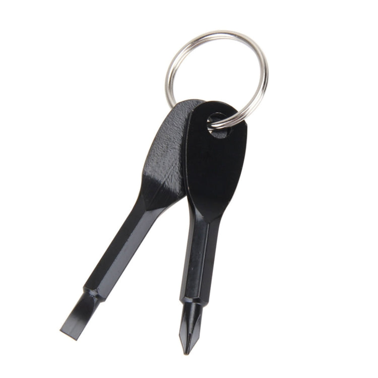Set di cacciaviti a croce portatili 2 in 1 da esterno con portachiavi, 2 in 1 (Black), 2 in 1 (Silver)