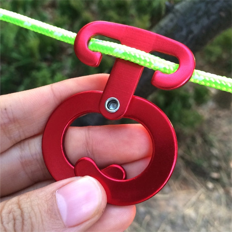 5 pezzi in lega di alluminio per arrampicata all'aperto, escursionismo, campeggio, corda, gancio, tenda, luce, fibbia sospesa, 3pcs Rope Hanger Hook - Novalix Store