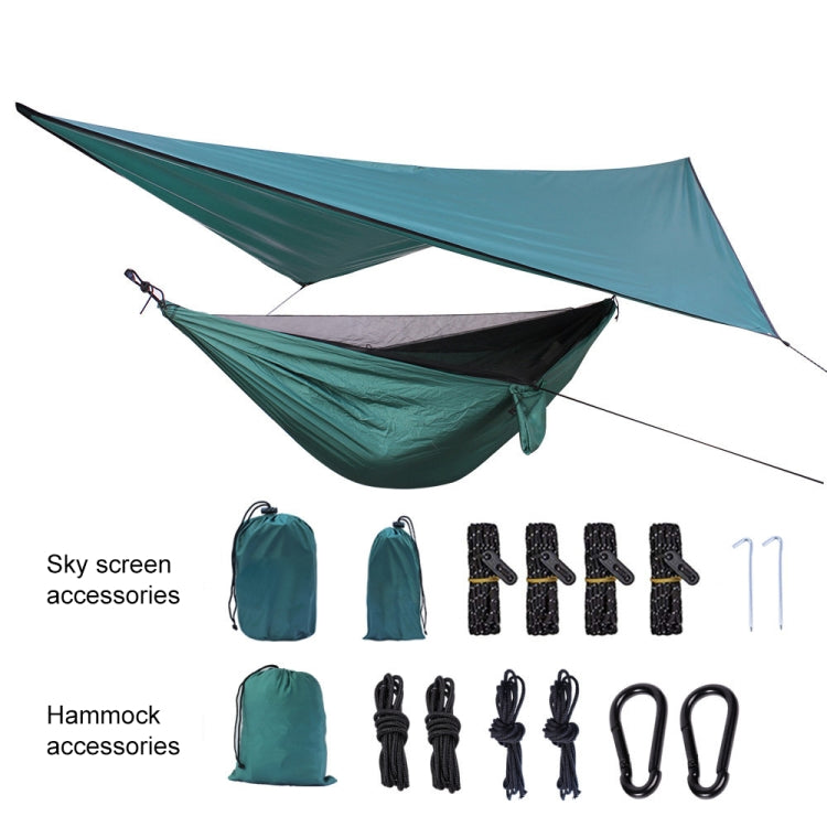 Set di fondali per amaca con zanzariera resistente alle intemperie per esterni, 360x290cm Lake Green