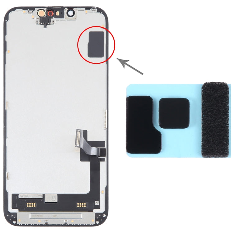 Set di 100 adesivi neri per LCD iPhone 14/14 Plus