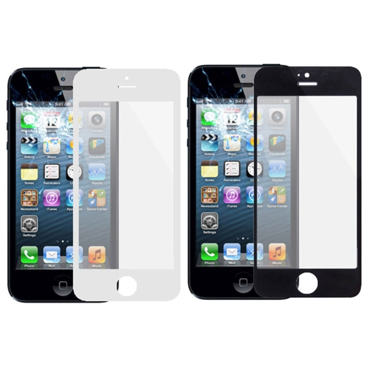 5 pezzi neri + 5 pezzi bianchi per iPhone 5 e 5S, lente in vetro esterna per schermo anteriore, 5 Black 5 White for i5 & 5S - Novalix Store