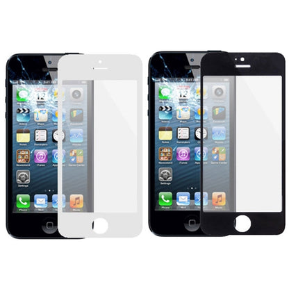 5 pezzi neri + 5 pezzi bianchi per iPhone 5 e 5S, lente in vetro esterna per schermo anteriore, 5 Black 5 White for i5 & 5S - Novalix Store