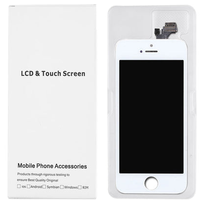 Scatola bianca da imballaggio in cartone da 50 pezzi per schermo LCD e digitalizzatore iPhone 5 assemblato completo, Packaging Box for i5