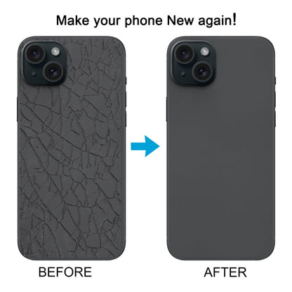 Per iPhone 15 Cover posteriore in vetro con batteria e supporto flash + modulo di ricarica wireless, For iPhone 15