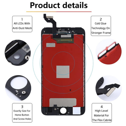 Schermo LCD e digitalizzatore assemblato completo per iPhone 6S Plus, i6S Plus White, i6S Plus Black