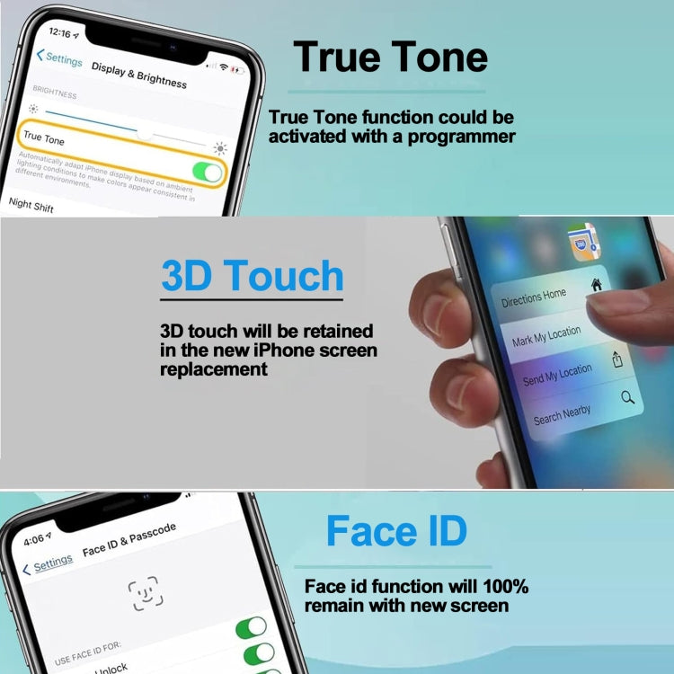Per iPhone 16 Pro Schermo OLED LTPO Super Retina XDR , For iPhone 16 Pro ()