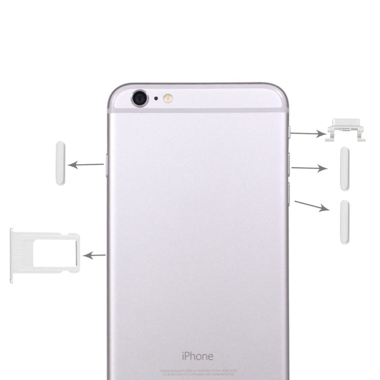 Kit 4 in 1 per iPhone 6 Plus: Vassoio SIM, Tasto Volume, Pulsante