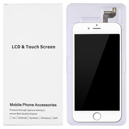 Scatola bianca da imballaggio in cartone da 50 pezzi per iPhone 6s Plus e 6 Plus Schermo LCD e digitalizzatore assemblaggio completo, Packaging Box for 6s Plus & 6 Plus