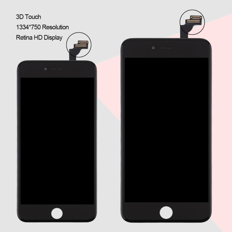 Schermo LCD e digitalizzatore assemblato completo per iPhone 6 Plus, i6 Plus Black, i6 Plus White