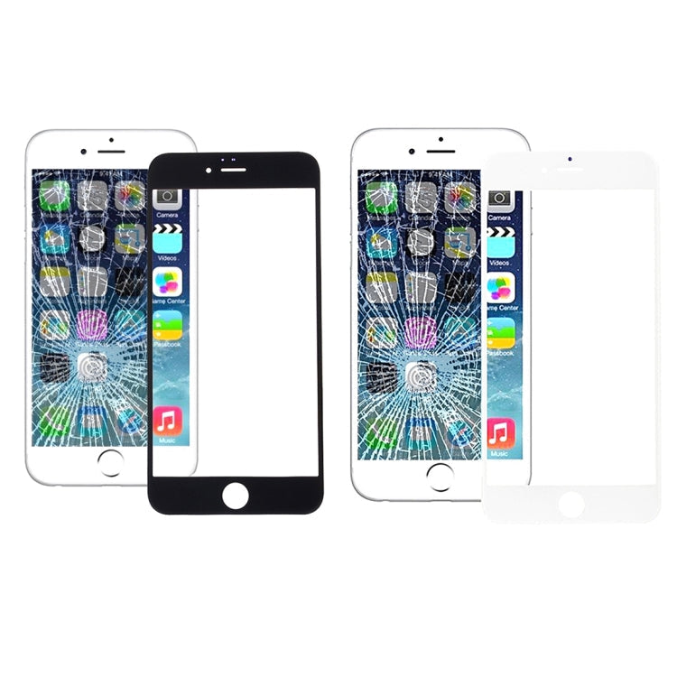 5 pezzi neri + 5 pezzi bianchi per iPhone 6s e 6, lente in vetro esterna per schermo anteriore, 5 Black 5 White for i6s - Novalix Store