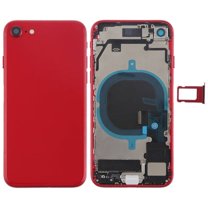 Gruppo cover posteriore batteria con tasti laterali, vibratore, altoparlante, suoneria, cicalino, pulsante di accensione, cavo flessibile per pulsante volume e vassoio scheda per iPhone 8, For iPhone 8, For iPhone 8 (Full Assembly)