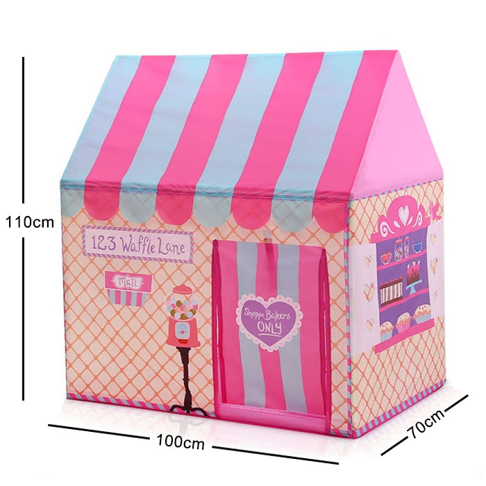 Tenda da gioco per la stampa dei bambini domestici Piccola casa da gioco con tappetino, with Mat (Black White), with Mat (Pink), with Mat (Green), with Mat (Light Pink)