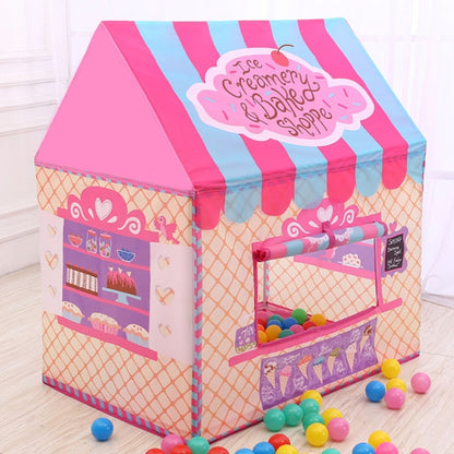Tenda da gioco per la stampa dei bambini domestici Piccola casa da gioco, (Black White), (Pink), (Green), (Light Pink)