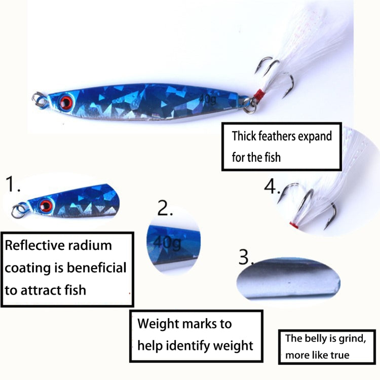 Esche in Metallo HENGJIA - Set da 7 Pezzi per Pesca, Varie Misure e