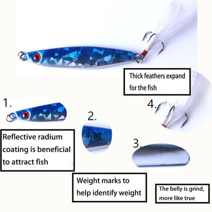 Esche in Metallo HENGJIA - Set da 7 Pezzi per Pesca, Varie Misure e
