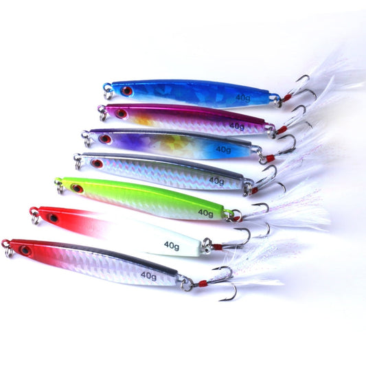 Esche in Metallo HENGJIA - Set da 7 Pezzi per Pesca, Varie Misure e