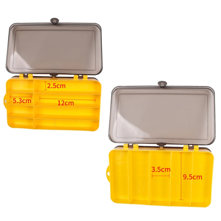 Scatola portaoggetti portatile per esche da esterno Scatola portaoggetti bifacciale in plastica trasparente, dimensioni: 18 x 10 x 5 cm