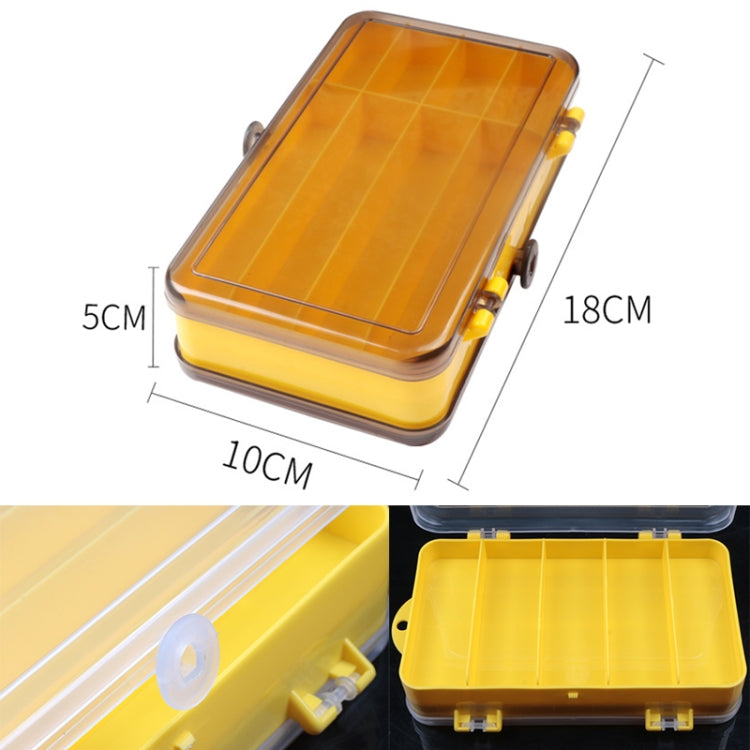 Scatola portaoggetti portatile per esche da esterno Scatola portaoggetti bifacciale in plastica trasparente, dimensioni: 18 x 10 x 5 cm