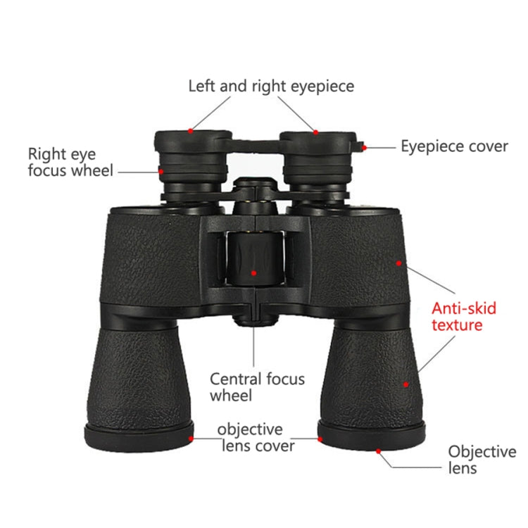 Potente telescopio binoculare con zoom ad alta definizione per esterni 20x50 per caccia/campeggio, 20X50