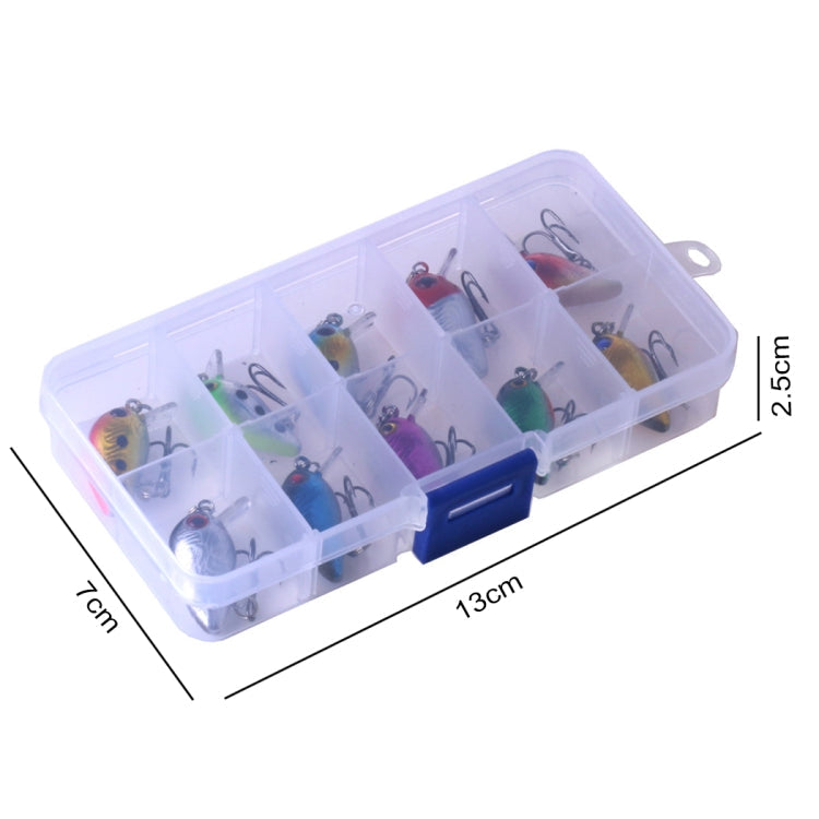HENGJIA Kit di 10 Esche da Pesca Bioniche da 3 cm con Scatola in