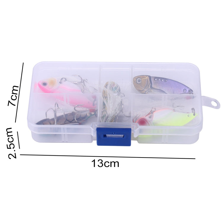 HENGJIA Kit di 5 Esche Metalliche VIB da Pesca 5,5 cm/11 g con