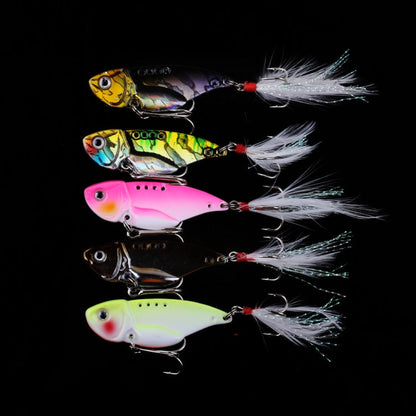 HENGJIA Kit di 5 Esche Metalliche VIB da Pesca 5,5 cm/11 g con