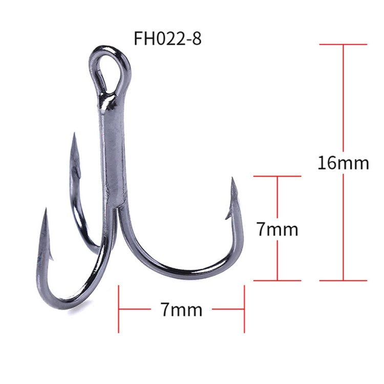 Ami da Pesca HENGJIA Tripli in Acciaio al Carbonio 20 Pezzi, 8# FH022