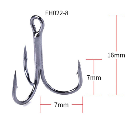 Ami da Pesca HENGJIA Tripli in Acciaio al Carbonio 20 Pezzi, 8# FH022