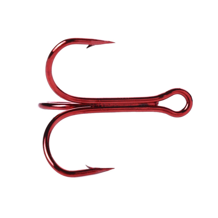 HENGJIA Ami da Pesca Triplo 20 Pezzi in Acciaio Alto Carbonio Rosso,
