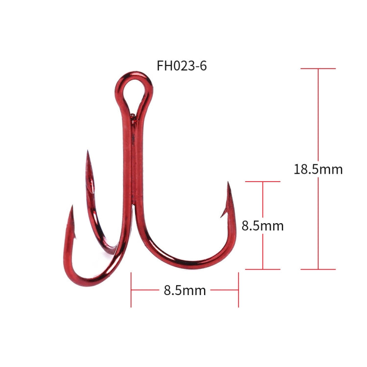 HENGJIA Ami da Pesca Triplo 20 Pezzi in Acciaio Alto Carbonio Rosso,
