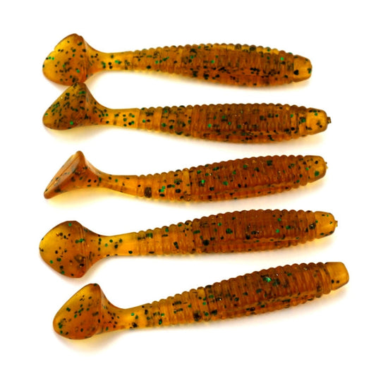 HENGJIA SO0205P 5 pz 8 cm/5 g coda a vite esche artificiali per pesca morbida, SO0205P
