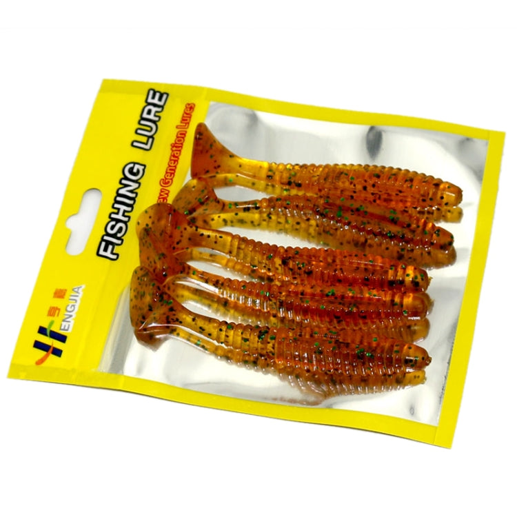 HENGJIA SO0205P 5 pz 8 cm/5 g coda a vite esche artificiali per pesca morbida, SO0205P